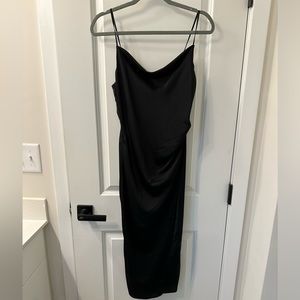 Black silk lulus midi dress. Brand new with tag still on.
